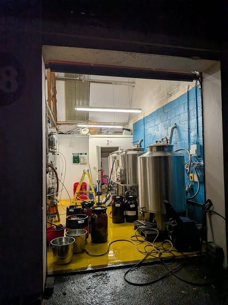 Looking into the brewery